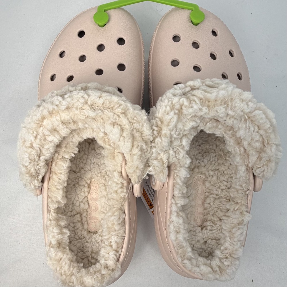 Croc's Classic Fleece Lining Pumice Beige Clog Women's Size 8/ Men's‎ Size 6 NEW - Picture 2 of 10